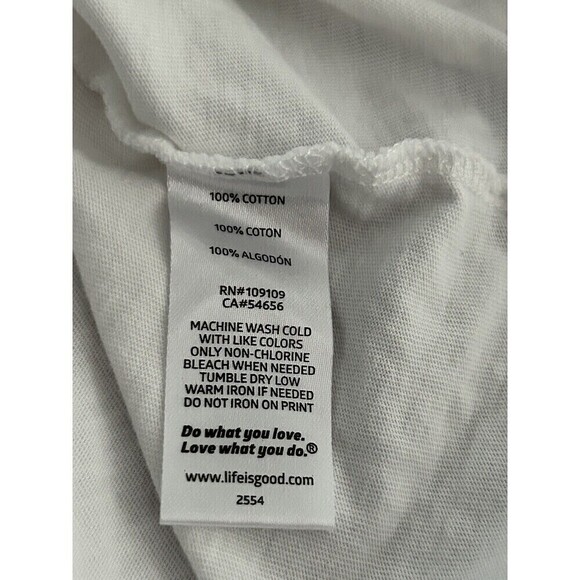 LIFE IS GOOD Crusher Tee Long Sleeve White Tee Women’s Size XXL  Daisy Flower - Picture 10 of 15